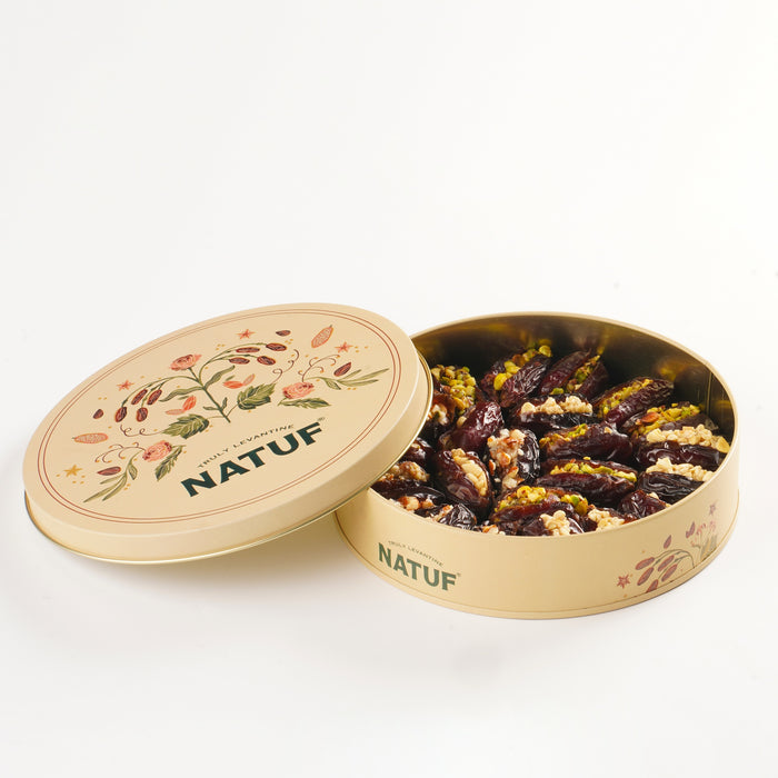 Assorted Dates & Nuts Tin Box-260gm