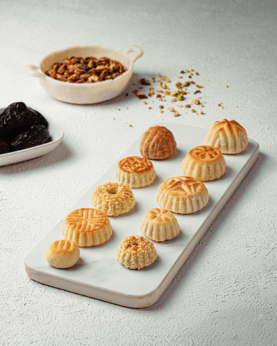 Premium Mamool Cookies - 550g Dates & Nuts Filled Cookies - NATUF