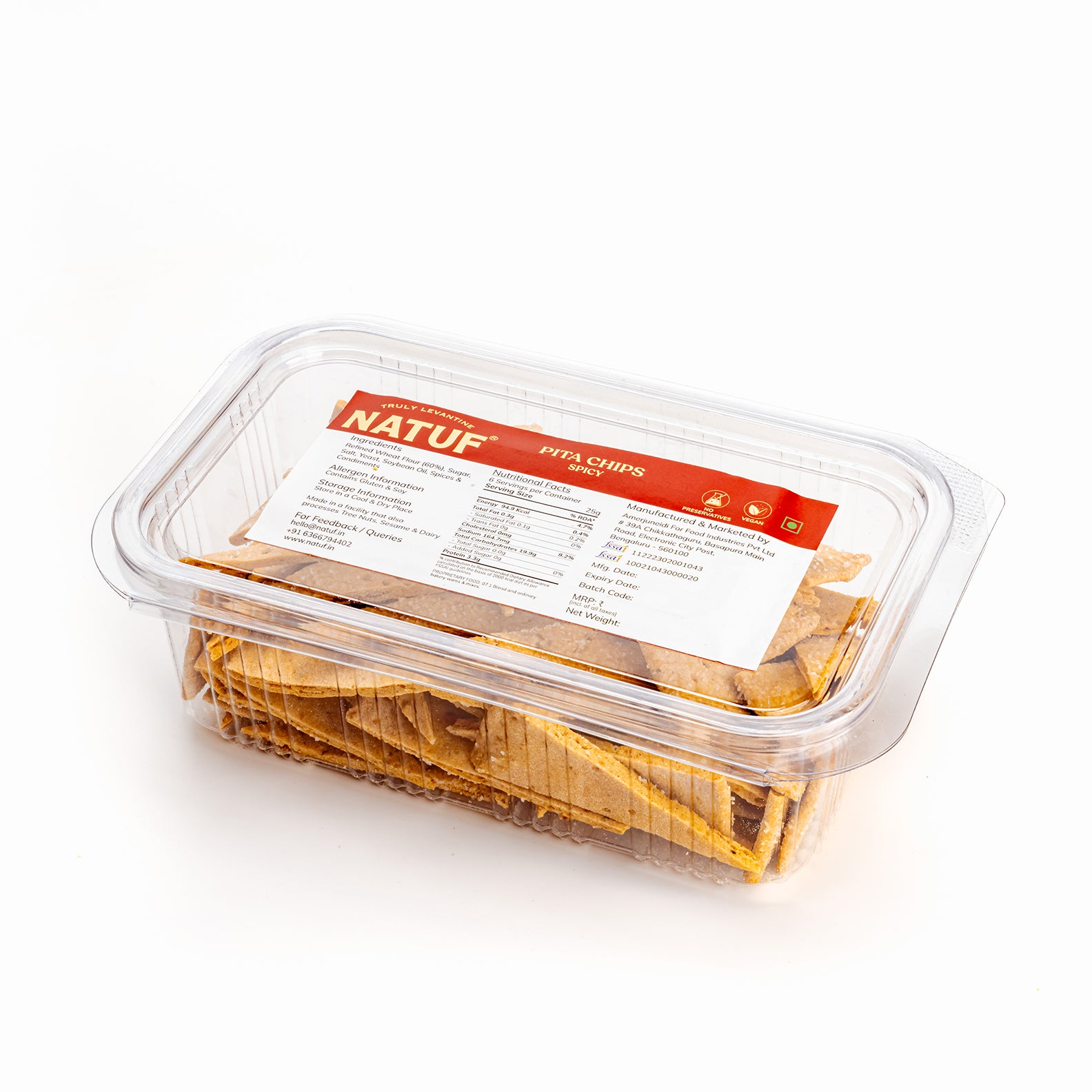 Baked Pita Chips 150gm - Spicy