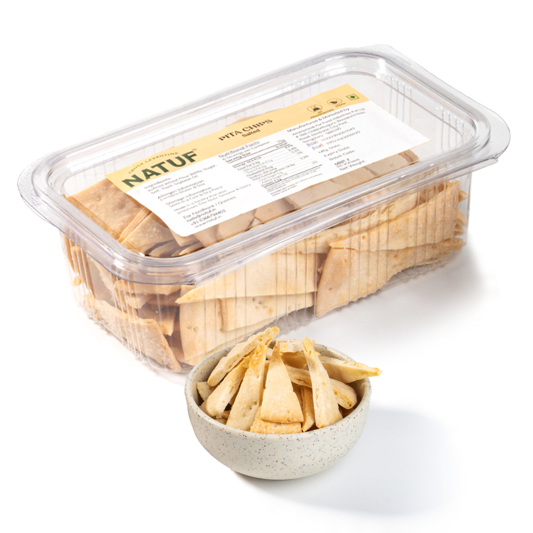 Baked Pita Chips Salted 150GM - Vegan| Healthy & Crispy Snack Chips